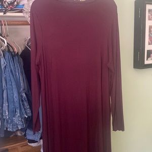 Dress Maroon 18/20 Lane Bryant